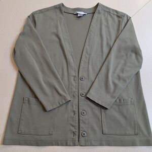 Lands' End Olive Women's Cardigan